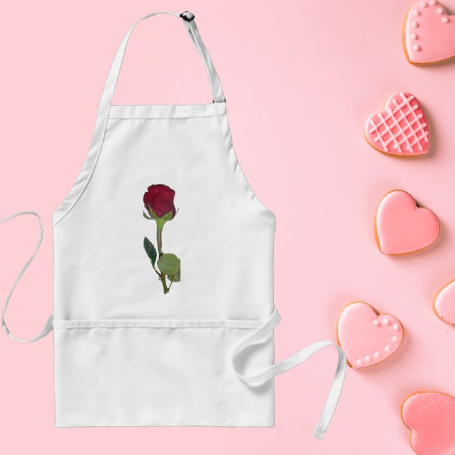 Red Rose Standard Apron (Red Rose Adult Apron)