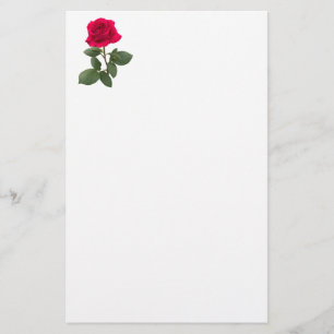 Red rose stationery