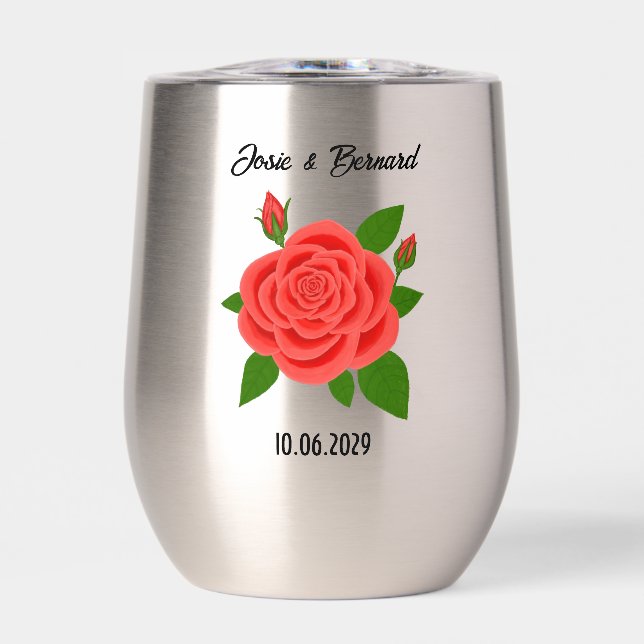 Red Rose Stemless Tumbler (Front)