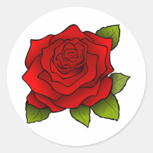 Red Rose Sticker