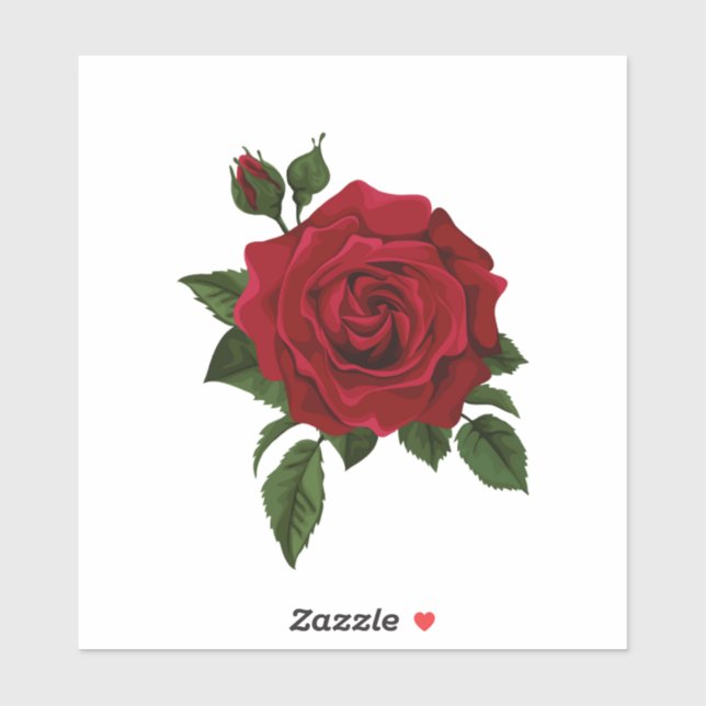Red Rose Stickers  (Sheet)