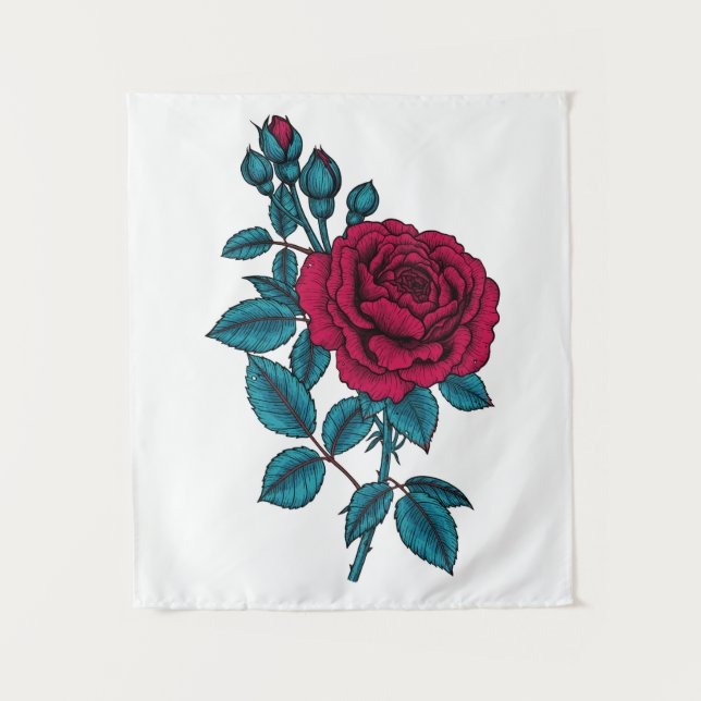 Red rose tapestry (Front)