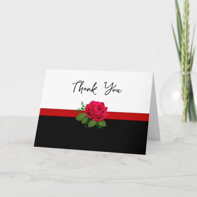 Red Rose tendance Merci Cartes (Devant)