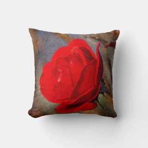 Red Rose Throw Pillow