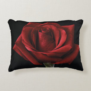 Red rose throw pillow