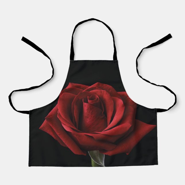 Red rose throw pillow apron (Front)