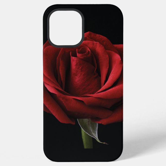 Red rose throw pillow iPhone case (Back)