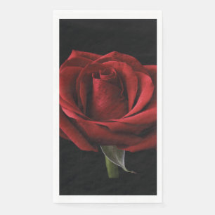 Red rose throw pillow napkin