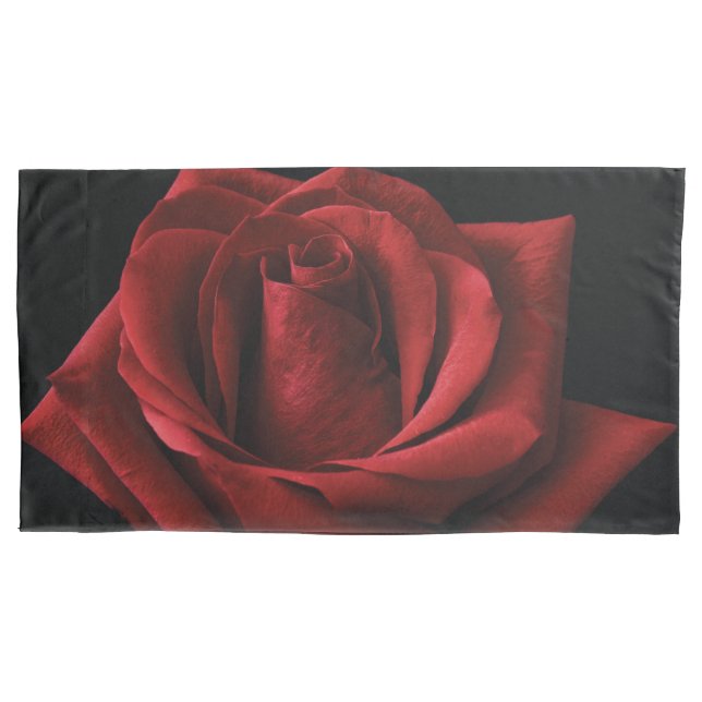 Red rose throw pillow pillowcase (Front)