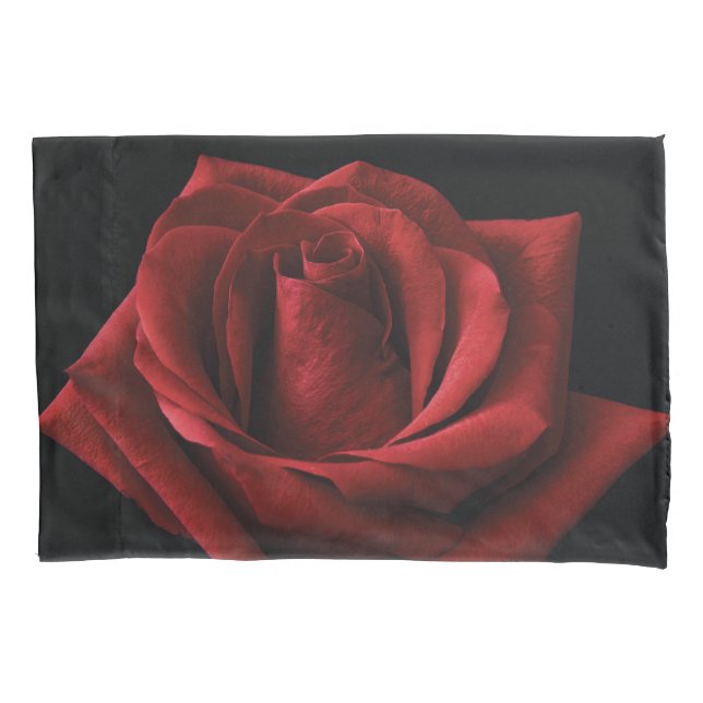 Red rose throw pillow pillowcase (Front)