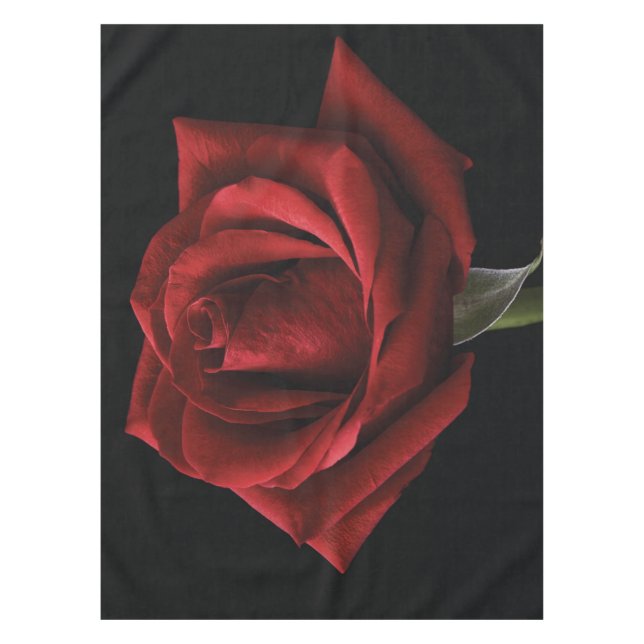 Red rose throw pillow tablecloth (Front)