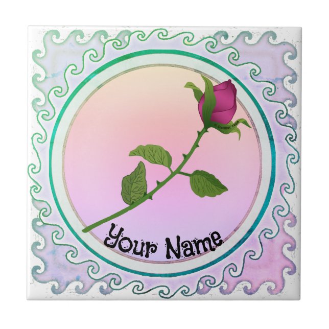 Red Rose  Tile (Front)