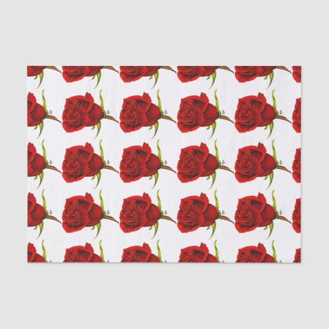 Red Rose Tissue Tissue Paper (Front)