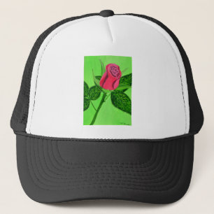 Red Rose Trucker Hat