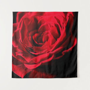 Red rose valentine day closeup macro design, roman tapestry