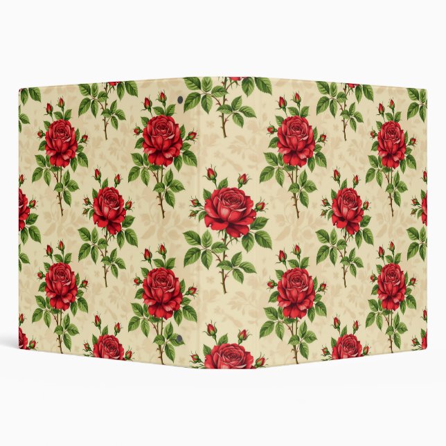 Red rose vintage pattern binder (Background)