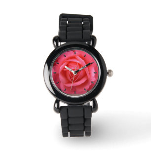 Red Rose Watch Romantic Pink Rose Wrist Watches