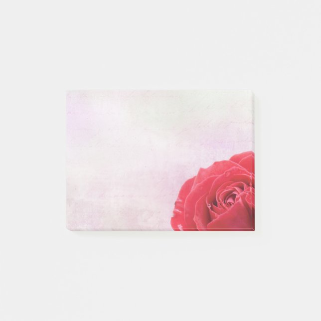 Red Rose & Water Droplet Post-it Notes (Front)