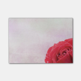 Red Rose & Water Droplet Post-it Notes