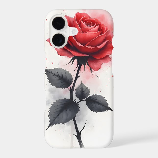 Red Rose - Watercolor flowers (Back)