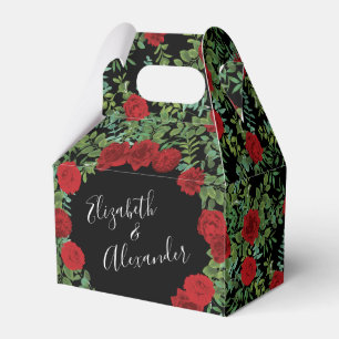 Red Rose Wedding Favor Box