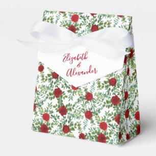 Red Rose Wedding Favor Box