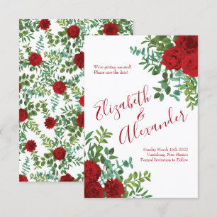 Red Rose Wedding Invitation