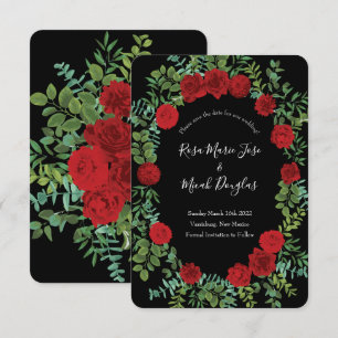 Red Rose Wedding Invitation