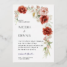 Red Rose Wedding Invitation