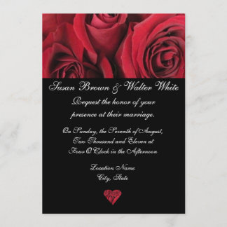 Red Rose Wedding Invitation