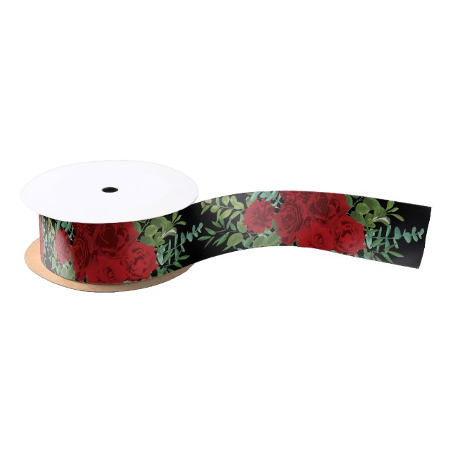 Red Rose Wedding Satin Ribbon (Spool)