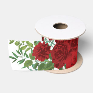 Red Rose Wedding Satin Ribbon