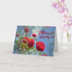 Red rose - With deepest sympathy Card