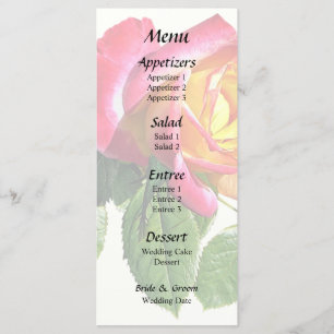 Red Rose With Golden Yellow Centre Menu