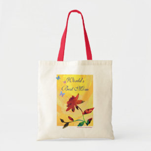 Red Rose World's Best Mom Tote Bag