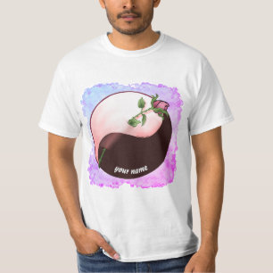 Red Rose yin yang t-shirt