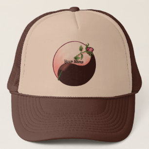 Red Rose yin yang Trucker Hat
