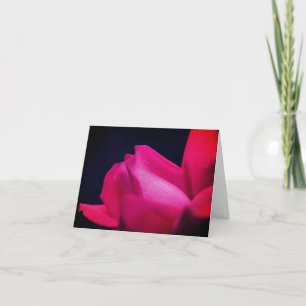 Red Rosebud Flower Customizable Note Card