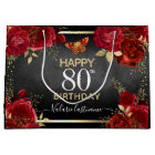 Red Roses 80e anniversaire grand sac cadeau