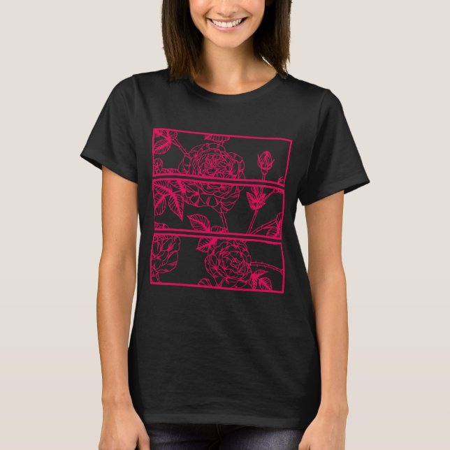 Red Roses Aesthetic Clothing Soft Grunge Soft Goth T-Shirt (Front)