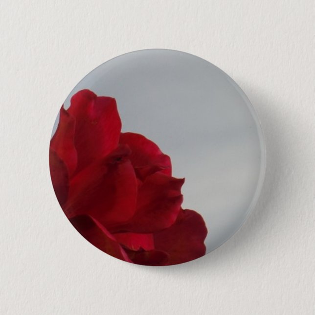Red Roses Against a Bright Blue Sky 2 Inch Round Button (Front)