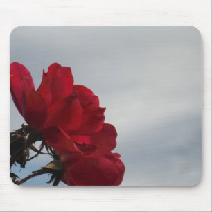 Red Roses Against a Bright Blue Sky Mouse Pad