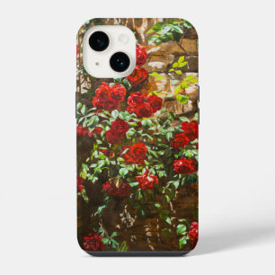 Red Roses Against a Stone Wall iPhone 14 Case