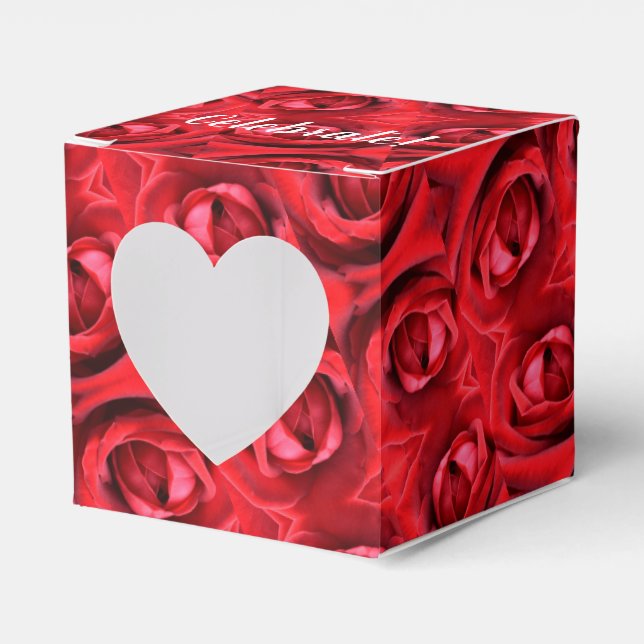 Red Roses and Heart Gift Box (Front Side)