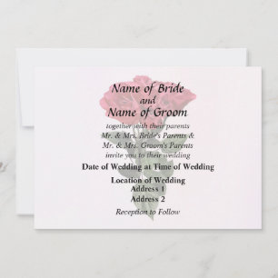 Red Roses and Leaves Invitation