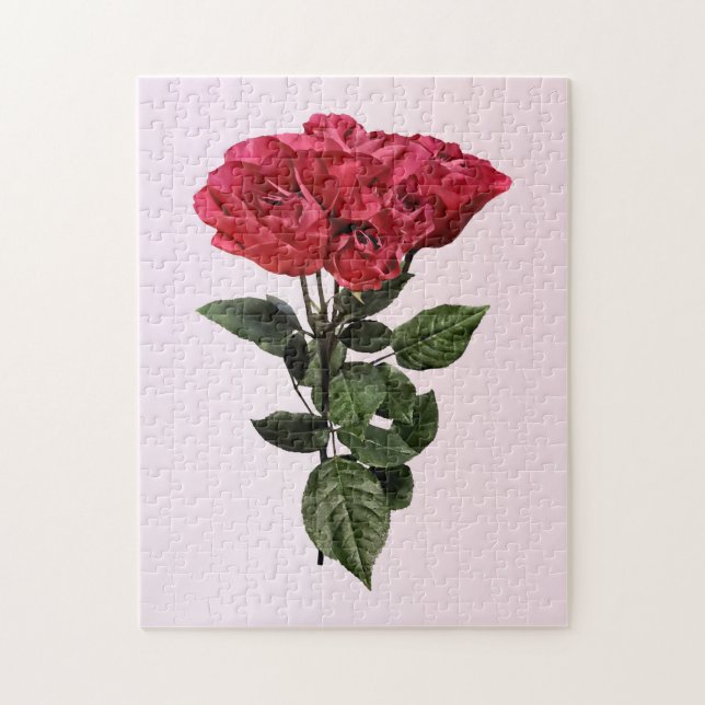 Red Roses and Leaves Jigsaw Puzzle (Vertical)