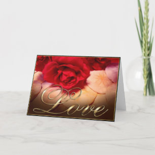Red Roses and Sand Dollars — Love Card
