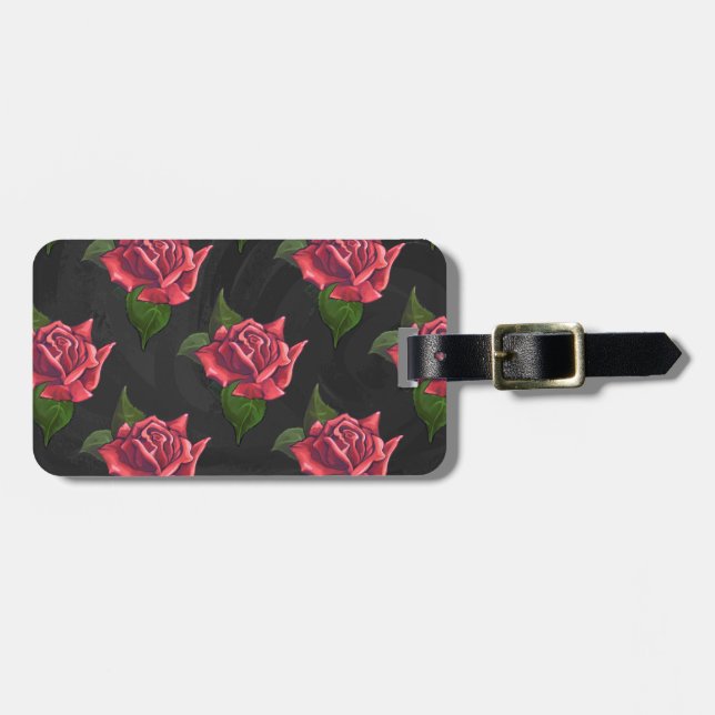 Red Roses Art Pattern Luggage Tag (Front Horizontal)
