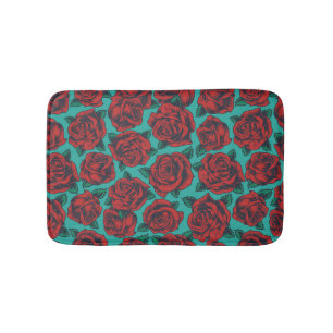 Red Roses  Bath Mat
