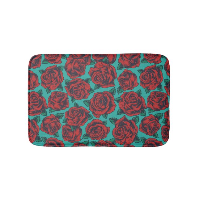 Red Roses  Bath Mat (Front)